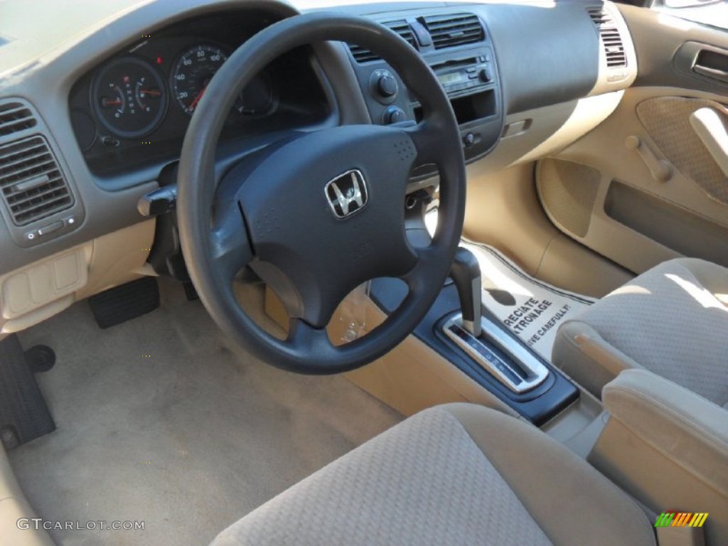 Ivory Interior 2005 Honda Civic Value Package Sedan Photo #51187932