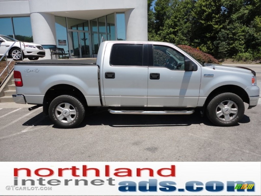 2004 F150 XLT SuperCrew 4x4 - Silver Metallic / Medium/Dark Flint photo #1