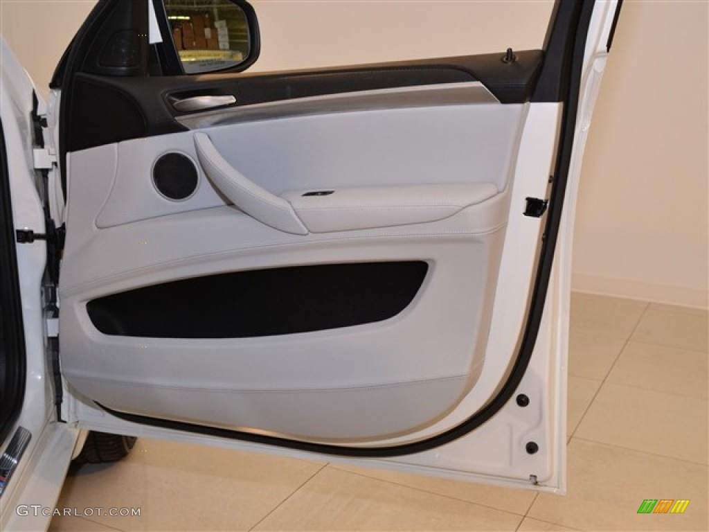 2011 BMW X6 M M xDrive Silverstone II Merino Leather Door Panel Photo #51189814