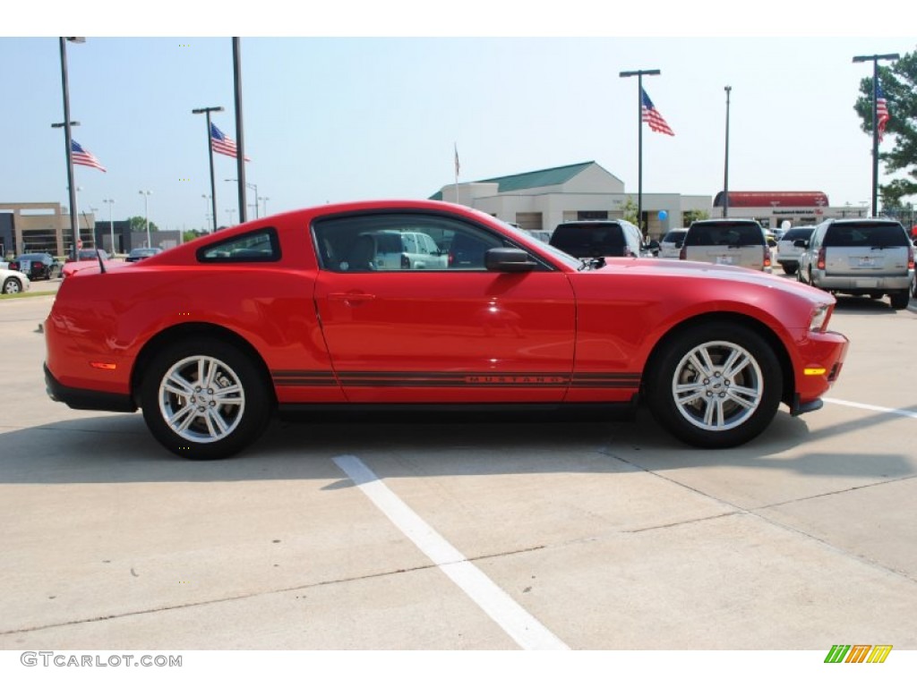 2011 Mustang V6 Premium Coupe - Race Red / Stone photo #4