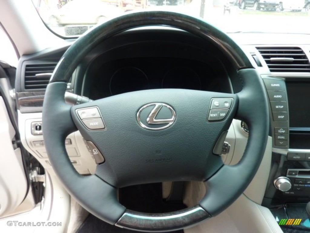 2011 Lexus LS 460 AWD Light Gray Steering Wheel Photo #51192796