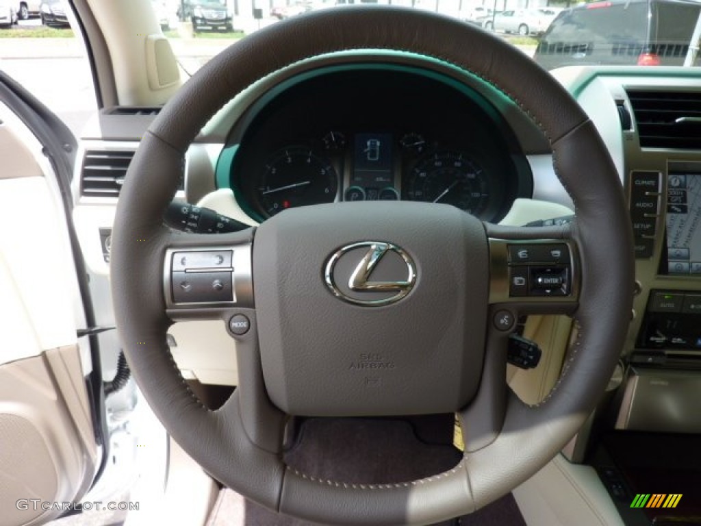 2011 Lexus GX 460 Ecru/Auburn Bubinga Steering Wheel Photo #51193345