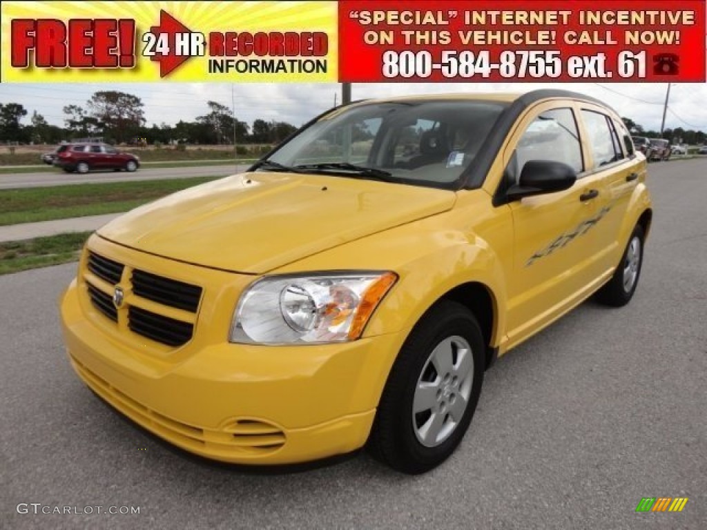 Solar Yellow Dodge Caliber