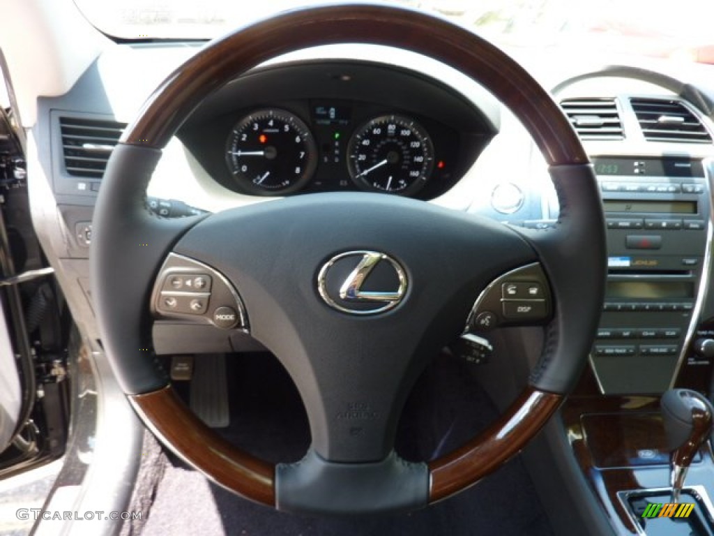 2011 Lexus ES 350 Black Steering Wheel Photo #51194743
