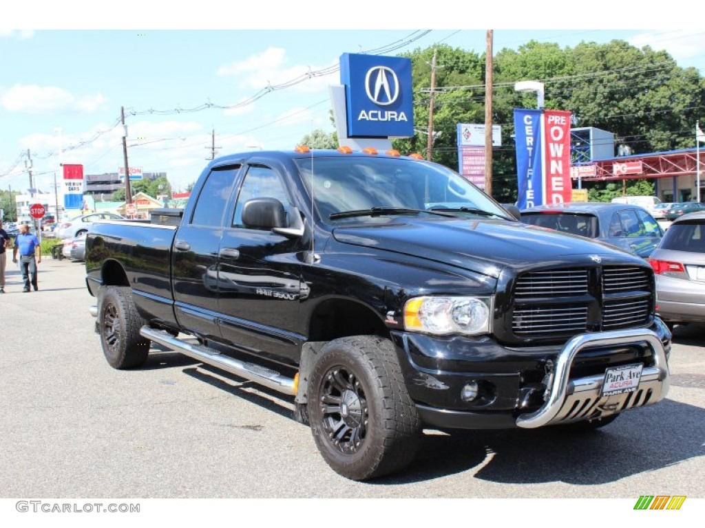 2004 Ram 3500 SLT Quad Cab 4x4 - Black / Dark Slate Gray photo #1