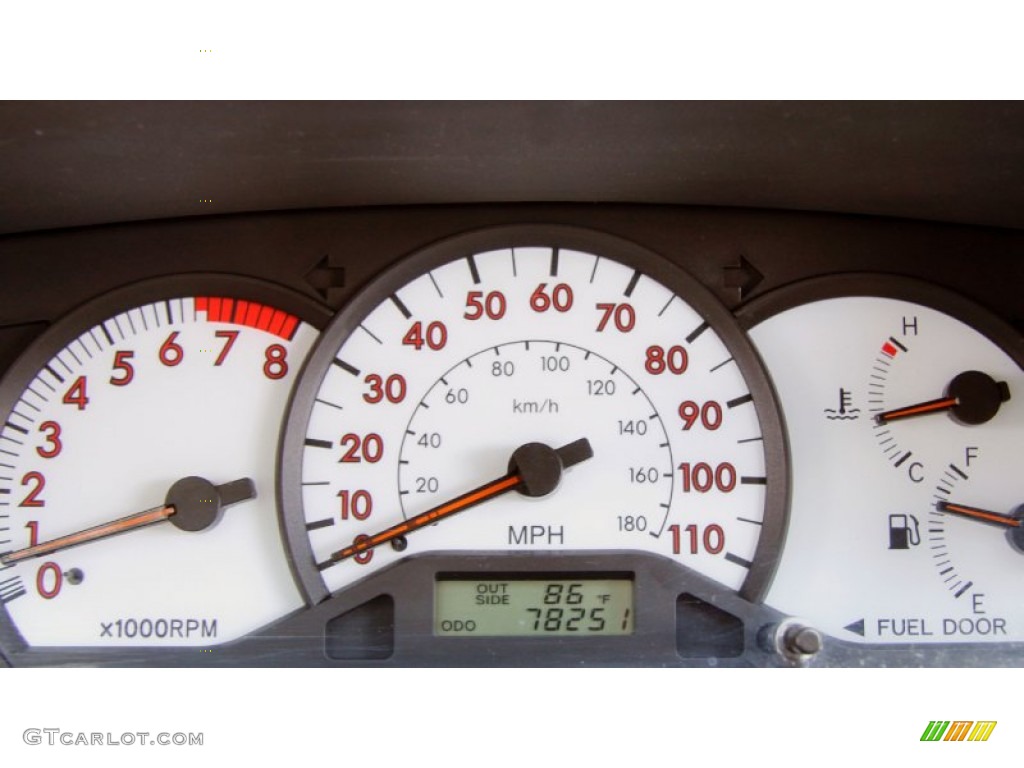 2003 Toyota Corolla S Gauges Photo #51196675