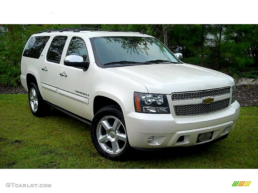 2008 Suburban 1500 LTZ 4x4 - Summit White / Ebony photo #1