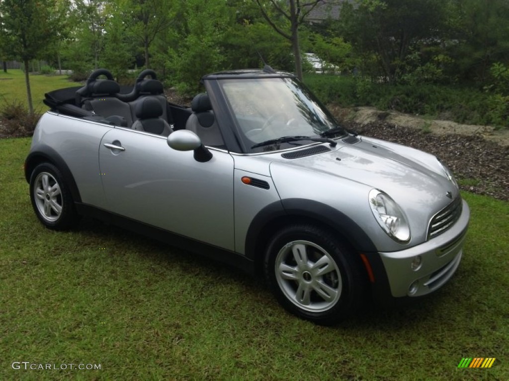 2008 Cooper Convertible - Pure Silver Metallic / Space Gray/Panther Black photo #1
