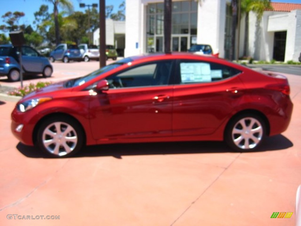 2012 Elantra Limited - Red Allure / Beige photo #2