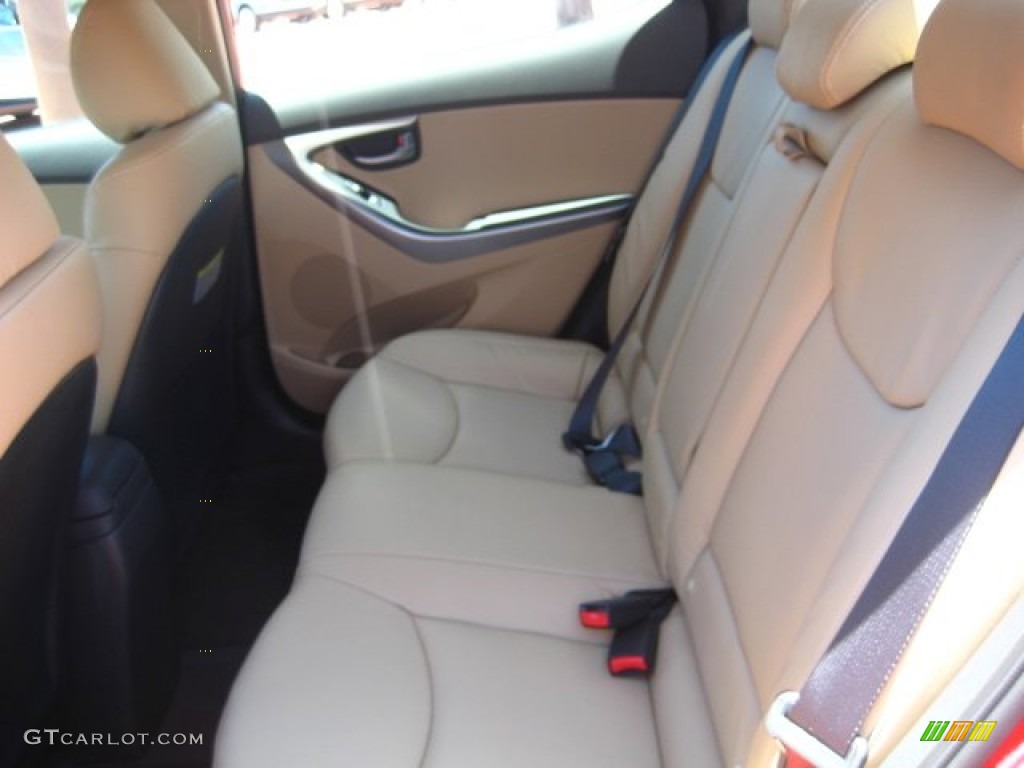 2012 Elantra Limited - Red Allure / Beige photo #4