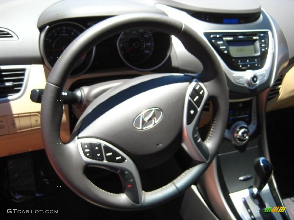 2012 Elantra Limited - Red Allure / Beige photo #6