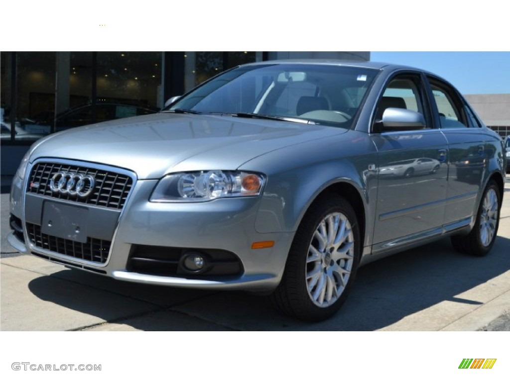 2008 A4 2.0T quattro S-Line Sedan - Quartz Grey Metallic / Black photo #2