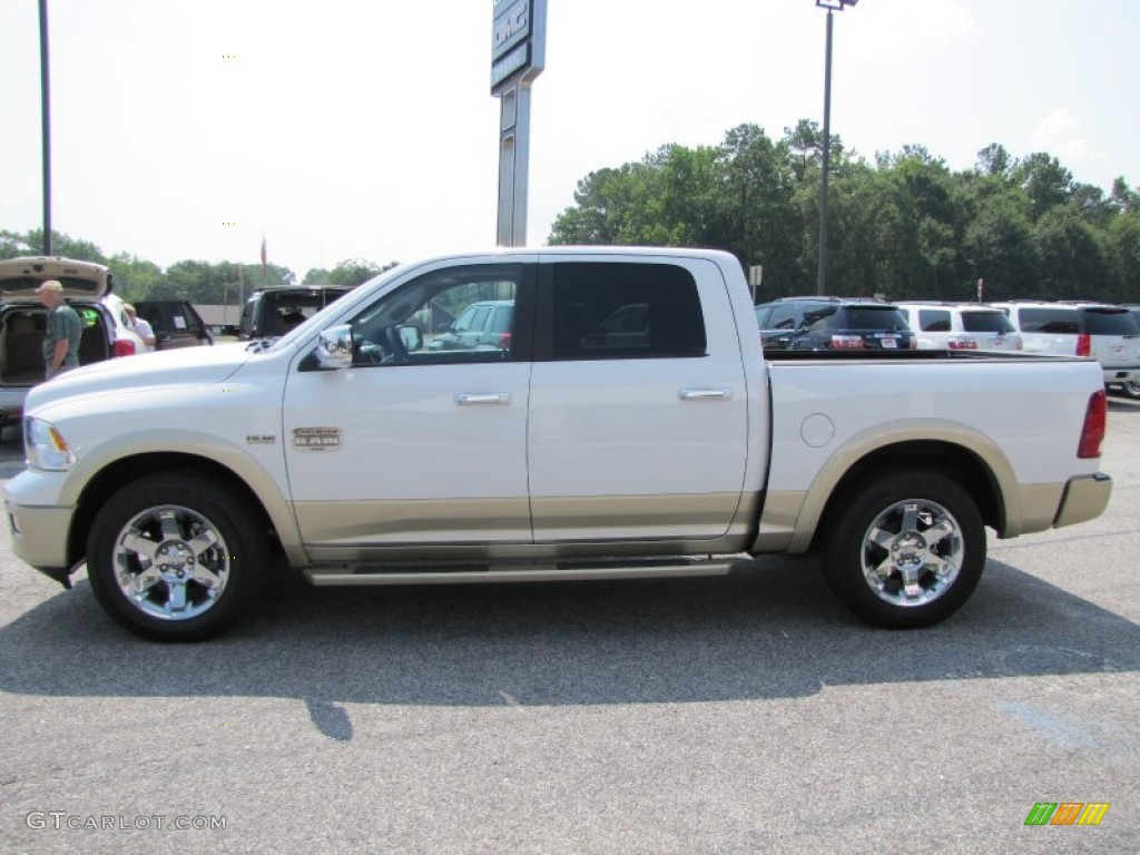 2011 Ram 1500 Laramie Longhorn Crew Cab - Bright White / Dark Slate Gray/Russet Brown photo #4