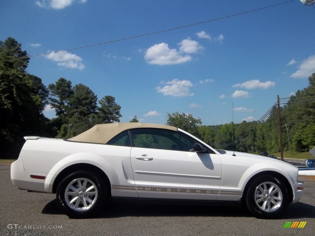2008 Mustang V6 Premium Convertible - Performance White / Medium Parchment photo #1