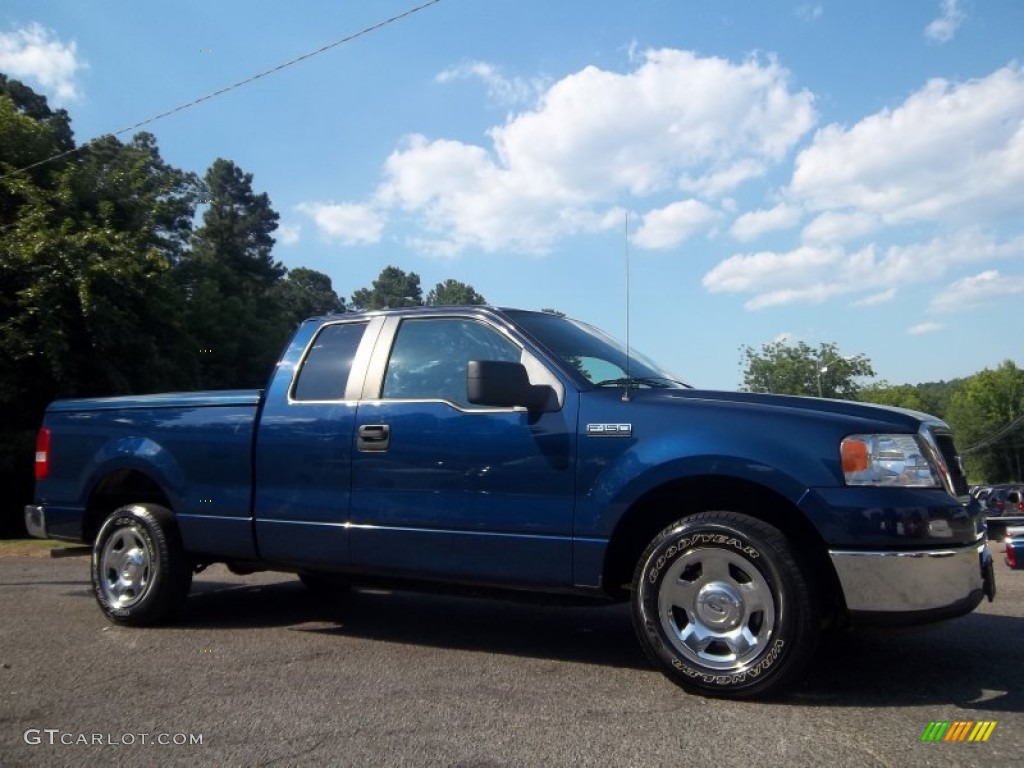 2007 F150 XLT SuperCab - Dark Blue Pearl Metallic / Medium Flint photo #2