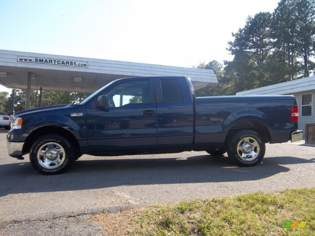 2007 F150 XLT SuperCab - Dark Blue Pearl Metallic / Medium Flint photo #7