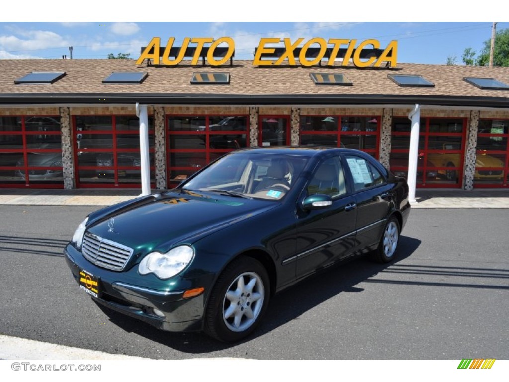 2003 C 240 Sedan - Everest Green Metallic / Java photo #1