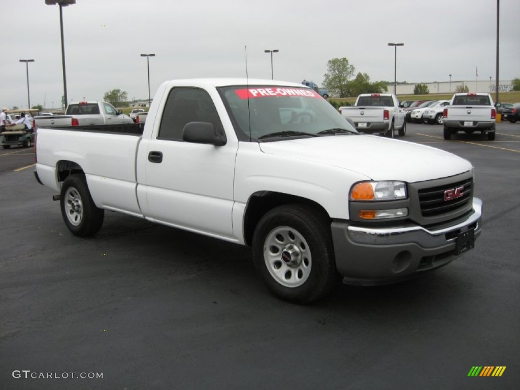 2007 Sierra 1500 Classic SL Regular Cab - Summit White / Dark Titanium photo #3