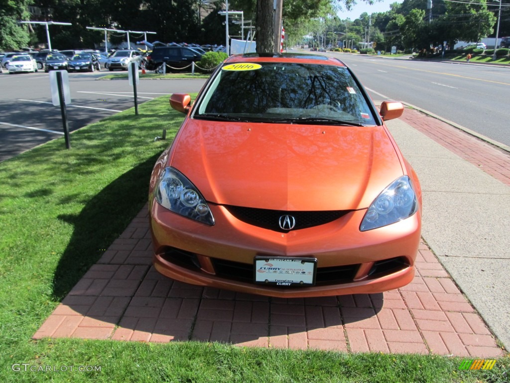 2006 RSX Type S Sports Coupe - Blaze Orange Metallic / Ebony photo #2