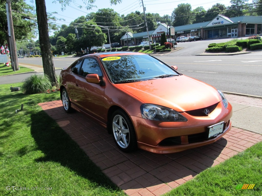 2006 RSX Type S Sports Coupe - Blaze Orange Metallic / Ebony photo #3