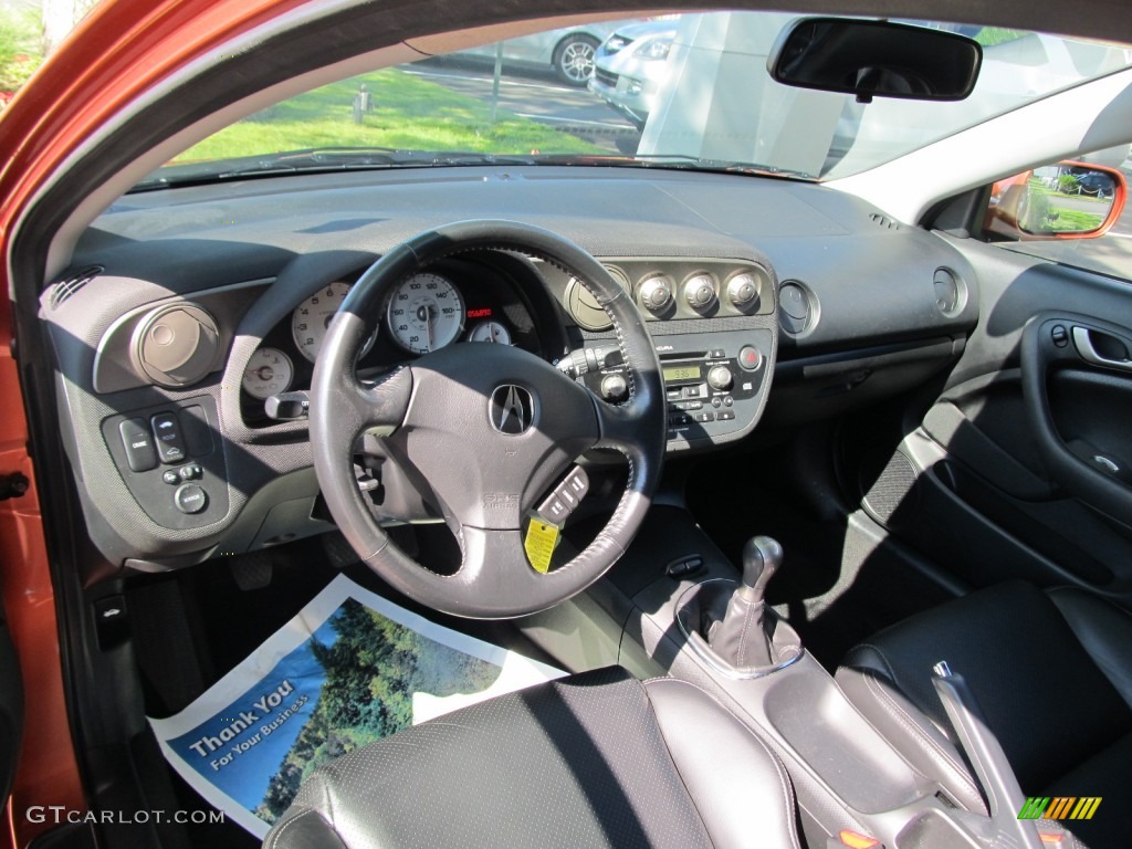 2006 RSX Type S Sports Coupe - Blaze Orange Metallic / Ebony photo #13