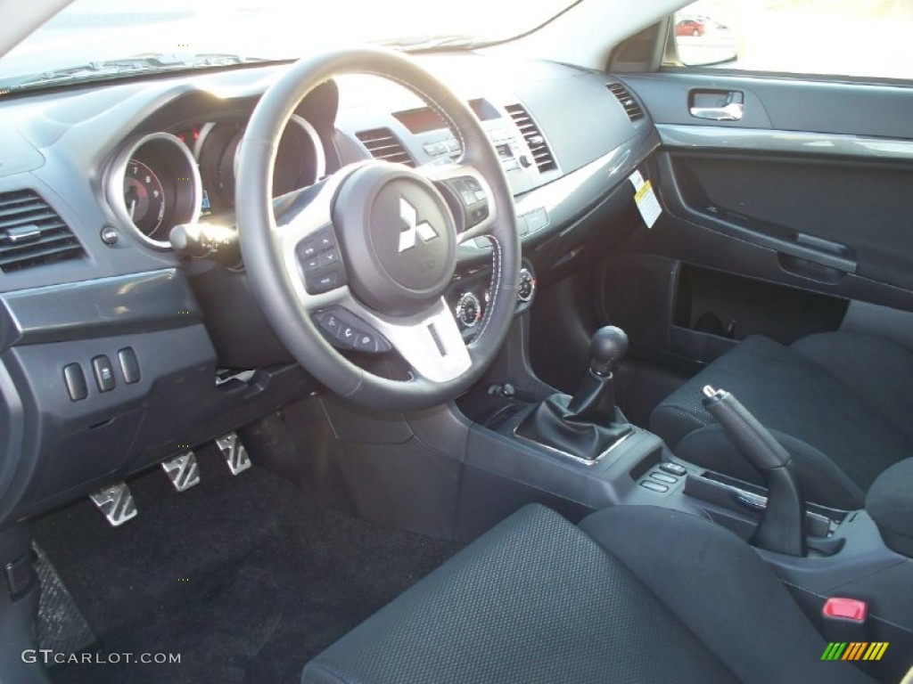 Black Interior 2011 Mitsubishi Lancer Evolution GSR Photo #51205721