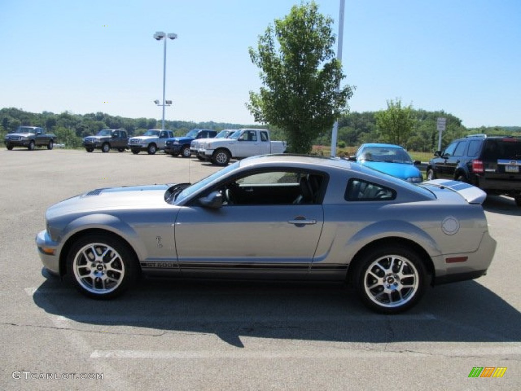 2008 Mustang Shelby GT500 Coupe - Vapor Silver Metallic / Black photo #7