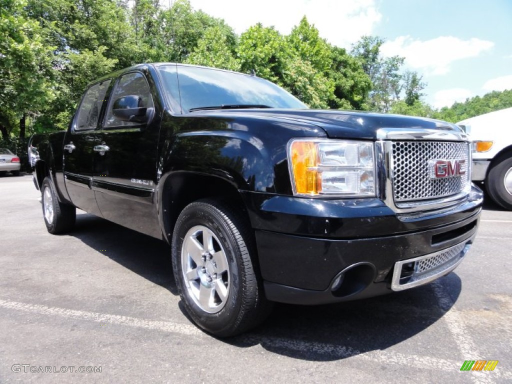 Onyx Black 2007 GMC Sierra 1500 Denali Crew Cab 4WD Exterior Photo #51207491