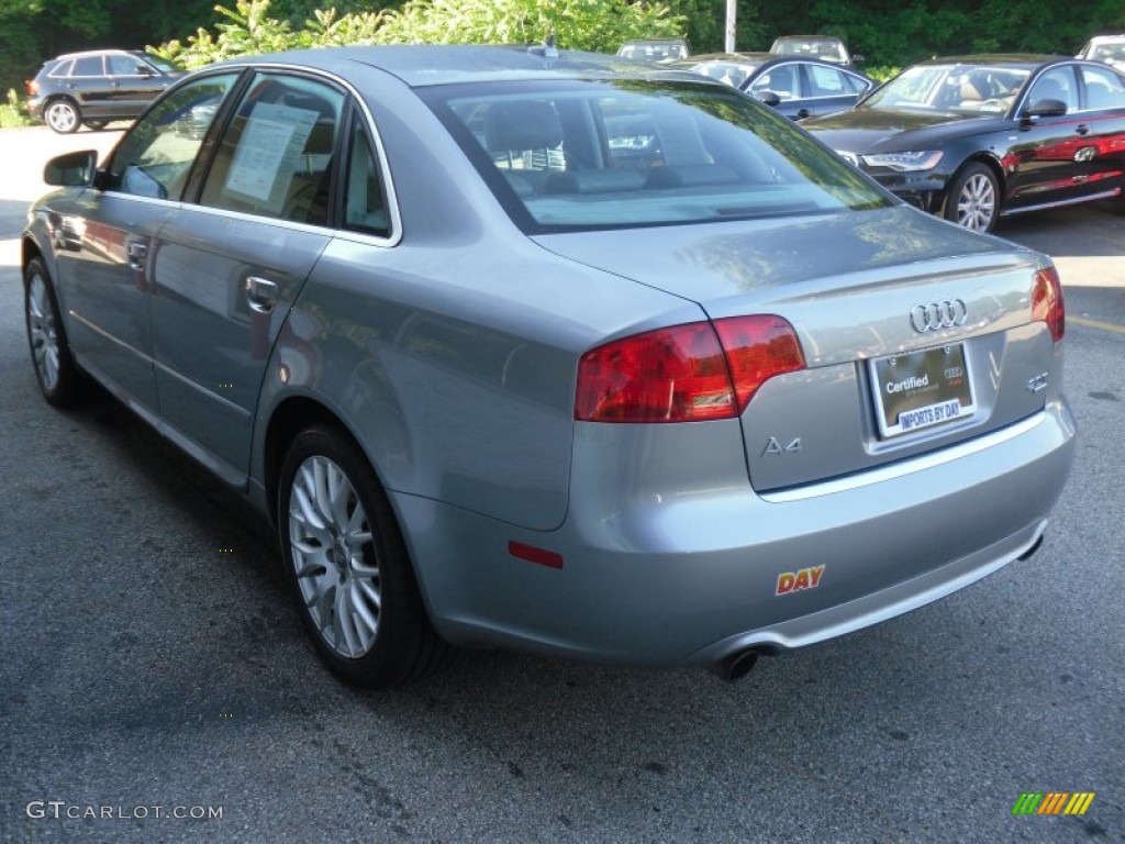 2008 A4 2.0T quattro S-Line Sedan - Quartz Grey Metallic / Light Gray photo #4