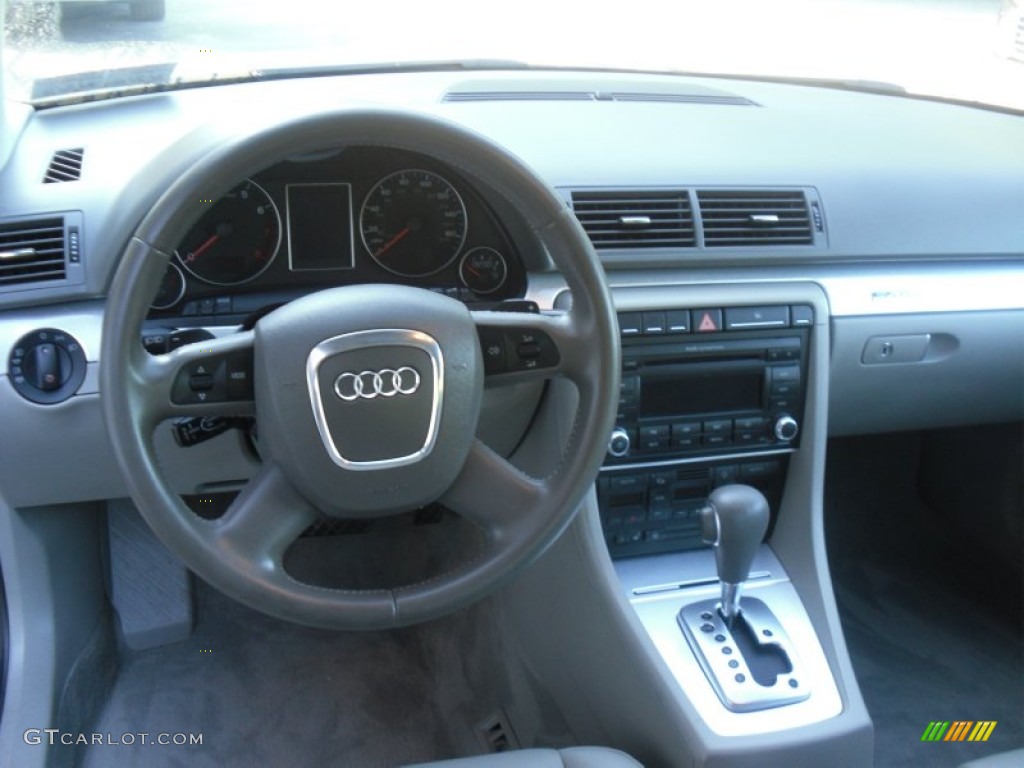 2008 A4 2.0T quattro S-Line Sedan - Quartz Grey Metallic / Light Gray photo #8