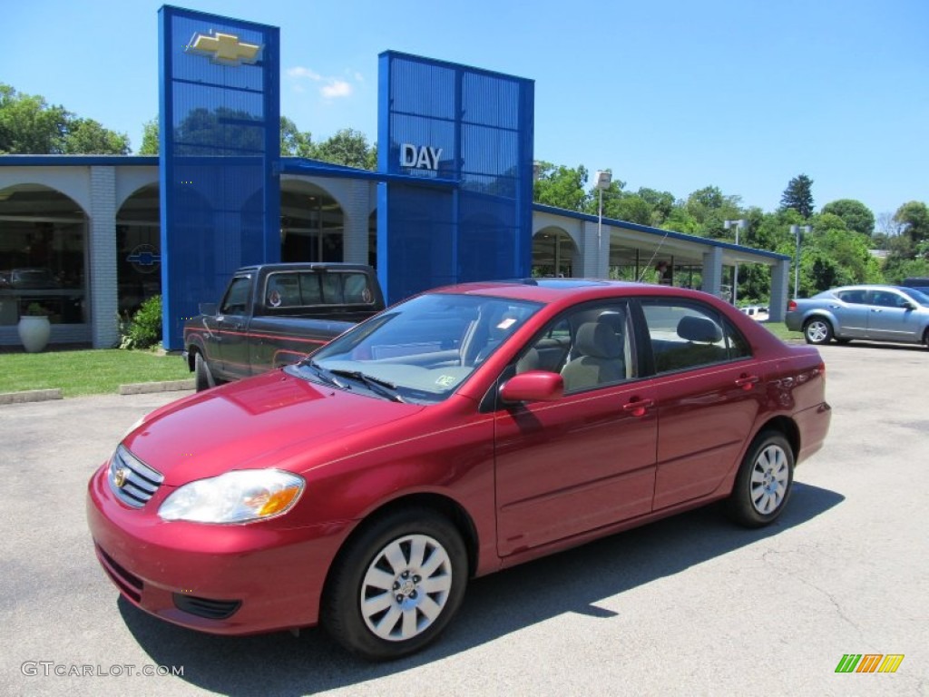 2004 Corolla LE - Impulse Red / Pebble Beige photo #1
