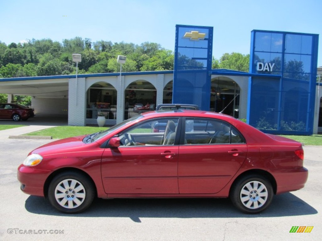 2004 Corolla LE - Impulse Red / Pebble Beige photo #2
