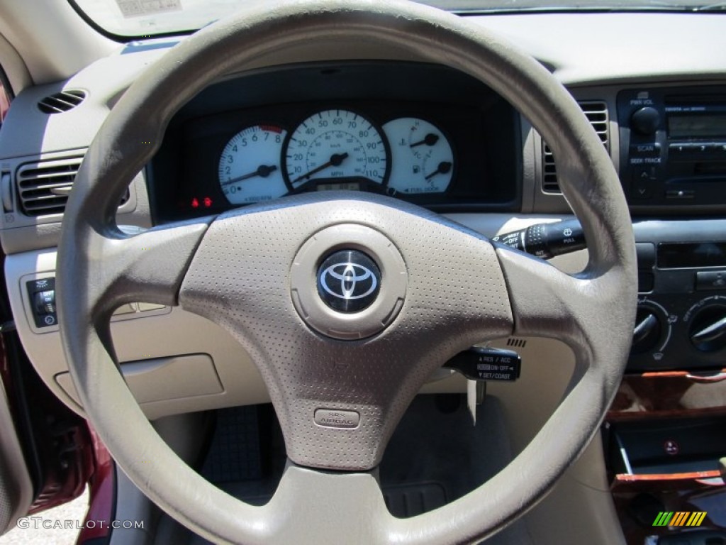 2004 Corolla LE - Impulse Red / Pebble Beige photo #10