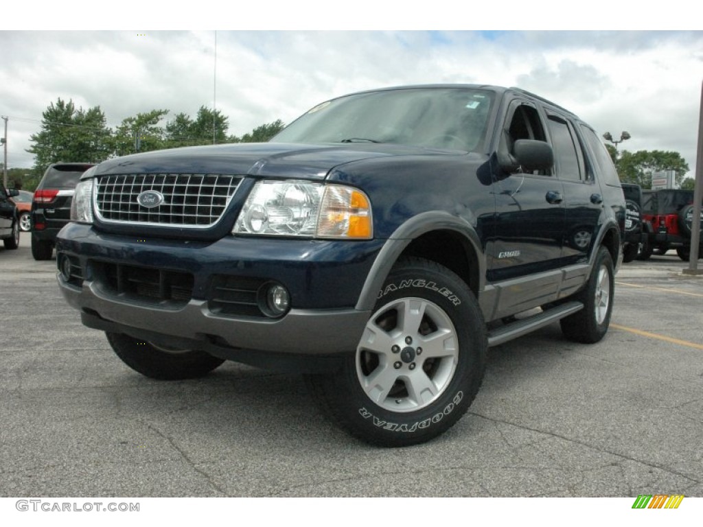 2004 Explorer XLT 4x4 - Dark Blue Pearl Metallic / Graphite photo #3