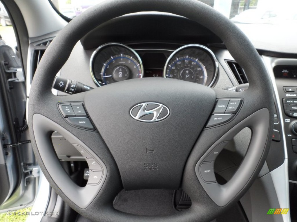 2012 Hyundai Sonata GLS Gray Steering Wheel Photo #51216719