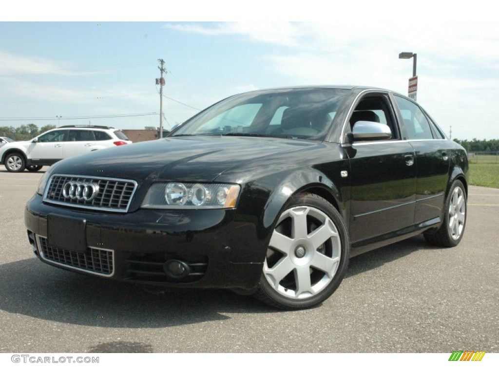 Brilliant Black 2004 Audi S4 4.2 quattro Sedan Exterior Photo #51217508