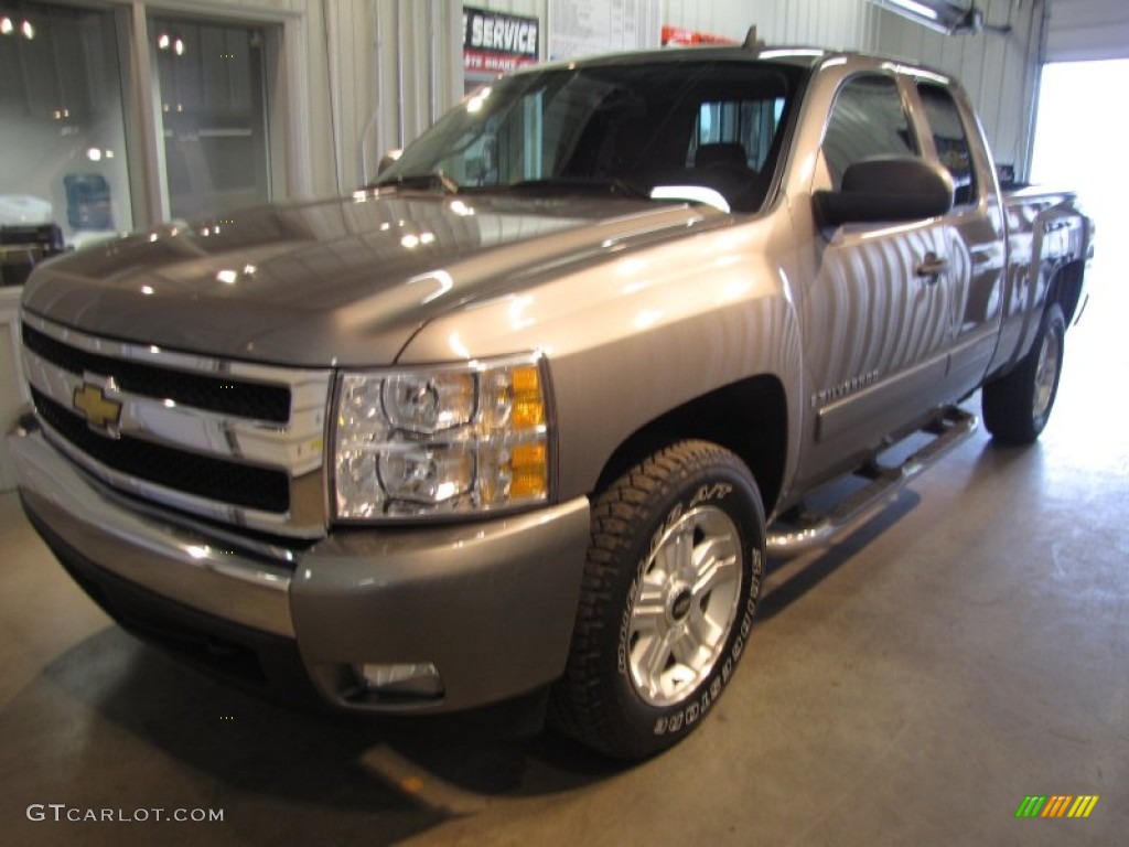 2008 Silverado 1500 Z71 Extended Cab 4x4 - Graystone Metallic / Ebony photo #4