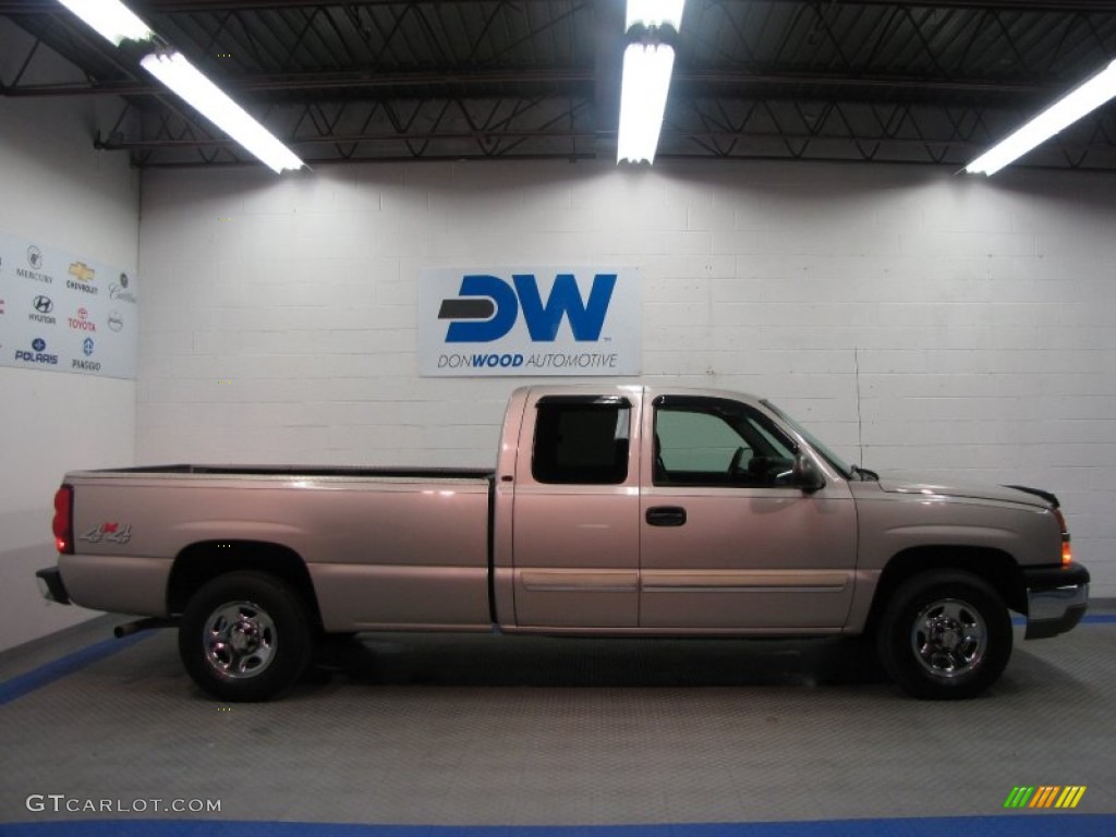 2004 Silverado 1500 LS Extended Cab 4x4 - Silver Birch Metallic / Dark Charcoal photo #6