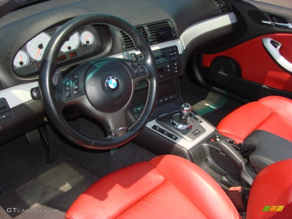 Imola Red Interior 2004 BMW M3 Convertible Photo #51219488
