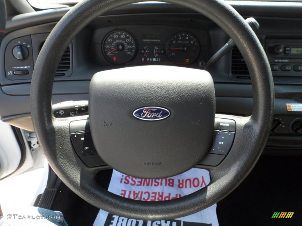 2008 Ford Crown Victoria Police Interceptor Charcoal Black Steering Wheel Photo #51220595