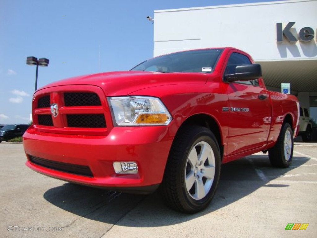 2011 Ram 1500 Express Regular Cab - Flame Red / Dark Slate Gray/Medium Graystone photo #7