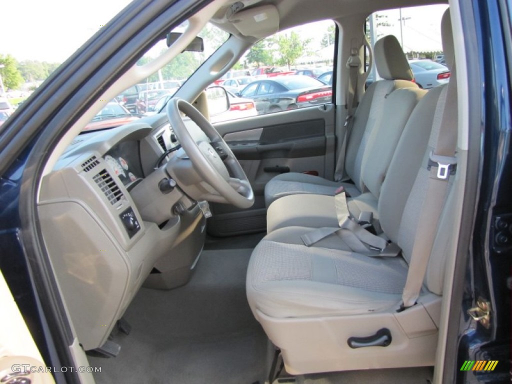 2007 Ram 1500 SLT Quad Cab - Patriot Blue Pearl / Khaki Beige photo #10