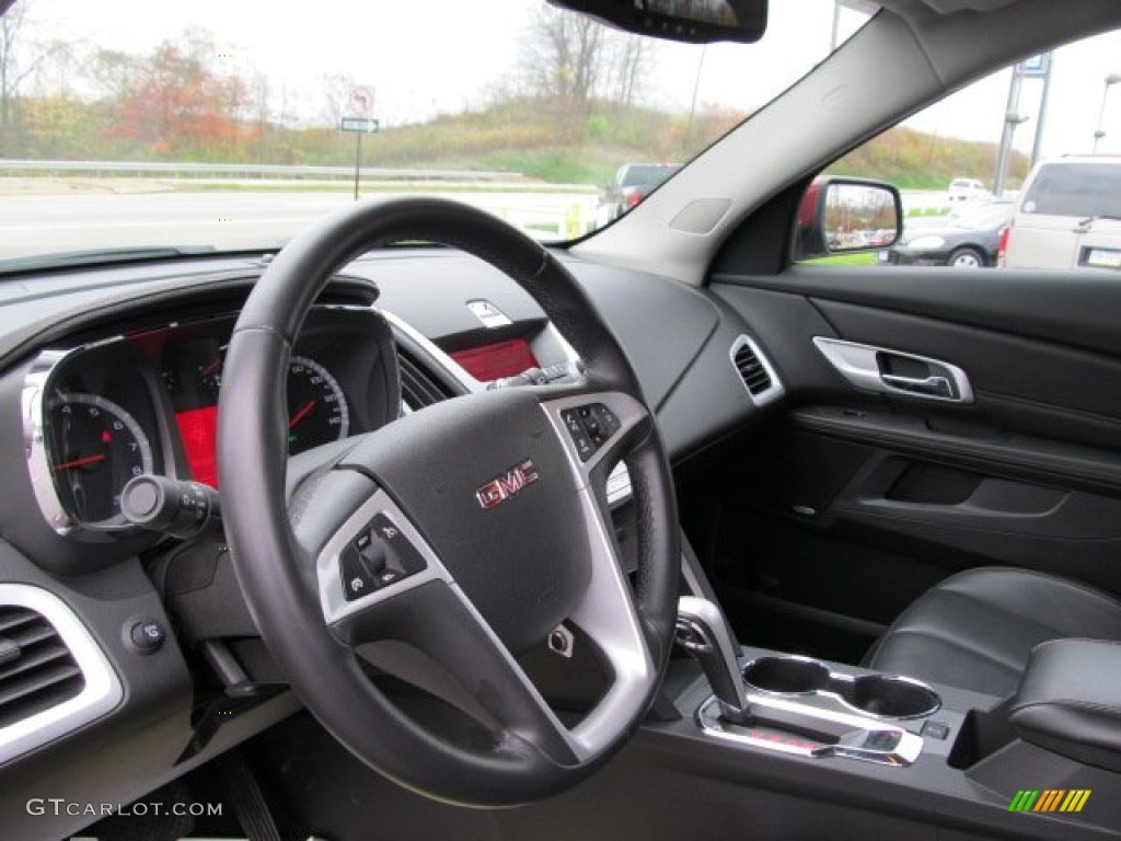 2010 GMC Terrain SLT AWD Jet Black Steering Wheel Photo #51222215