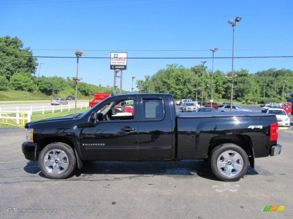 2009 Silverado 1500 LTZ Extended Cab 4x4 - Black / Ebony photo #6