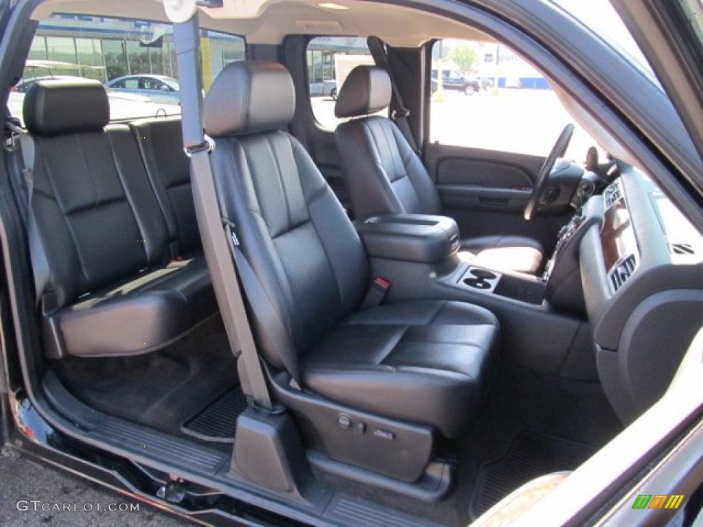 Ebony Interior 2009 Chevrolet Silverado 1500 LTZ Extended Cab 4x4 Photo #51222542