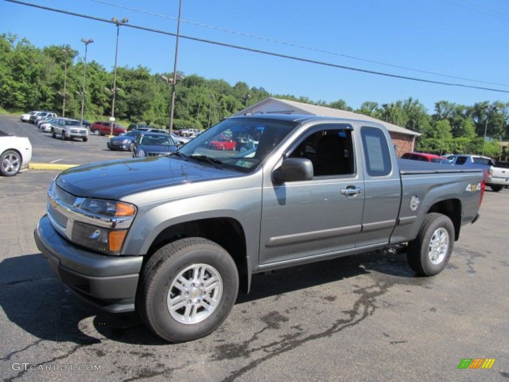 Steel Green Metallic 2011 Chevrolet Colorado LT Extended Cab 4x4 Exterior Photo #51223322