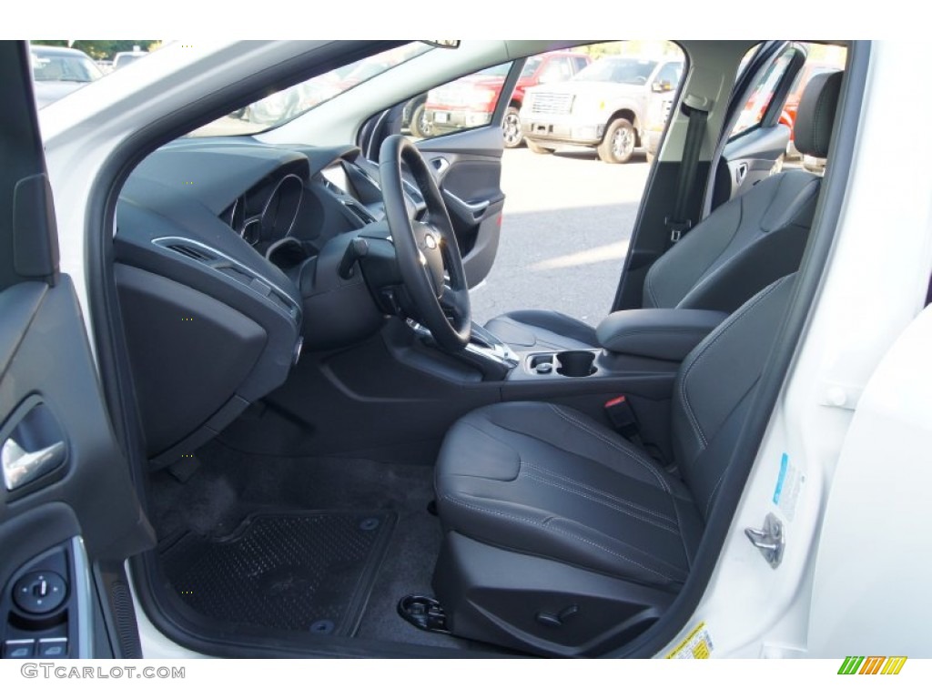 Charcoal Black Leather Interior 2012 Ford Focus Titanium 5-Door Photo #51224963