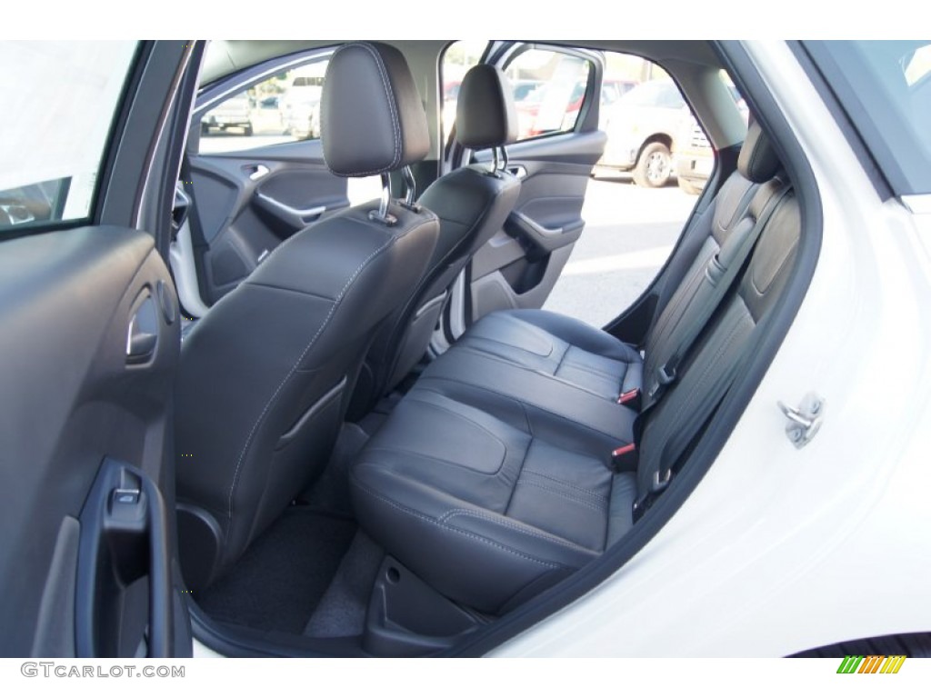 Charcoal Black Leather Interior 2012 Ford Focus Titanium 5-Door Photo #51224975