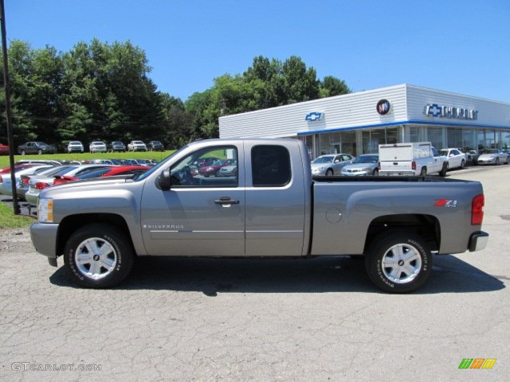 2008 Silverado 1500 LT Extended Cab 4x4 - Graystone Metallic / Ebony photo #2