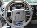 Medium Stone 2010 Ford F250 Super Duty Lariat Crew Cab Steering Wheel
